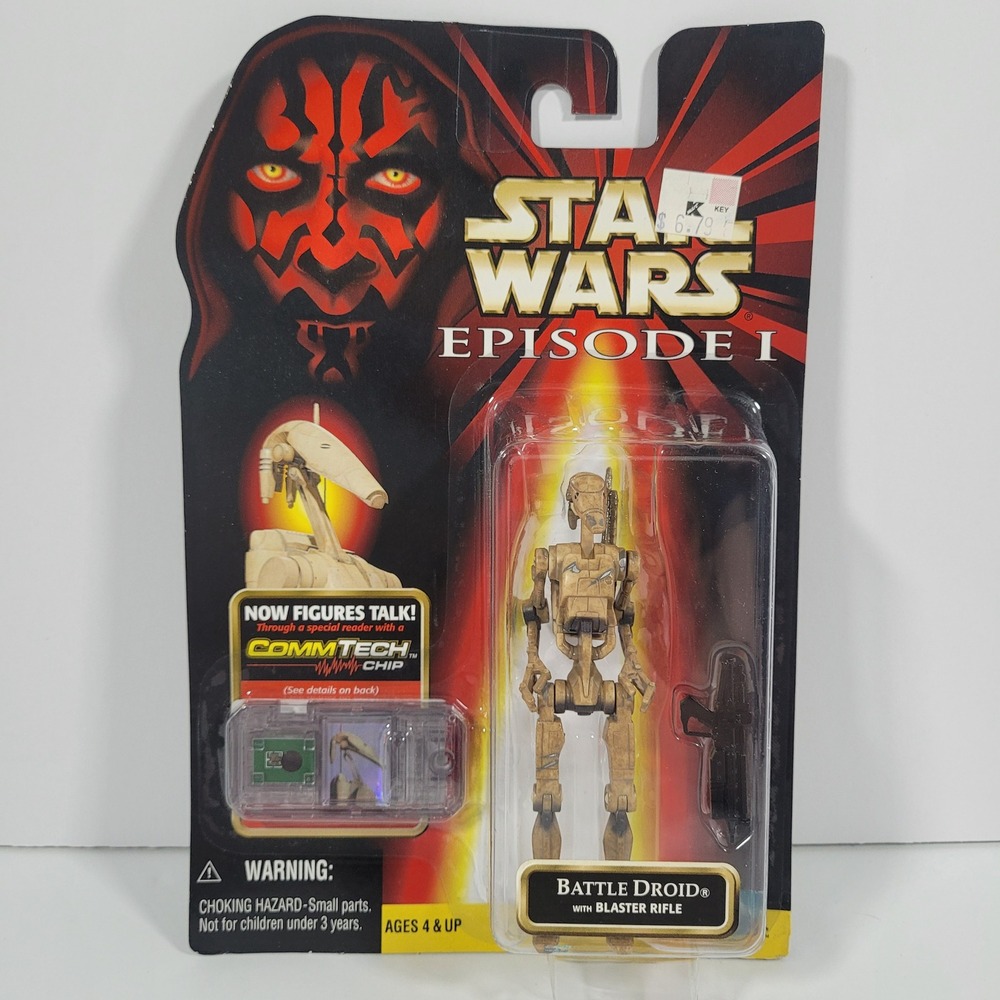 Star Wars Episode I Battle Droid Action Figure with Blaster Rifle Hasbro 1998
